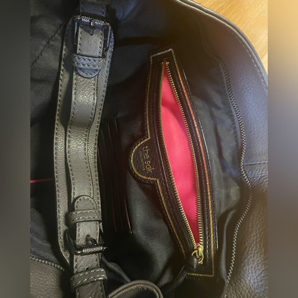 THE SAK COLLECTIVE Gray Soft Leather Braided Woven Shoulder Hobo Bag - Picture 7 of 11